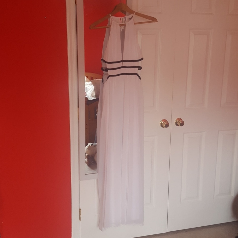 White Grecian Cut Out Gown